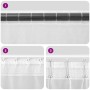 Cortinas de gasa con trabillas 2 uds rosa 140x175 cm de , Cortinas y visillos - Ref: Foro24-4102287, Precio: 13,87 €, Descuen...