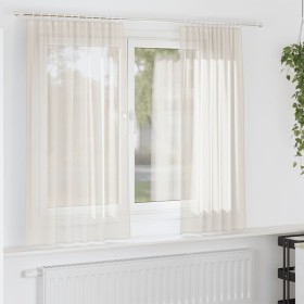 Cortinas de gasa con trabillas 2 uds. crema de , Cortinas y visillos - Ref: Foro24-4102266, Precio: 18,07 €, Descuento: %