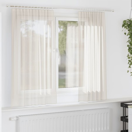 Cortinas de gasa con trabillas 2 uds. crema de , Cortinas y visillos - Ref: Foro24-4102266, Precio: 18,07 €, Descuento: %