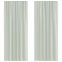 Cortinas de gasa con trabillas 2 uds gris claro 140x225 cm de , Cortinas y visillos - Ref: Foro24-4102298, Precio: 18,34 €, D...