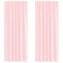 Cortinas de gasa con trabillas 2 uds rosa claro 140x245 cm de , Cortinas y visillos - Ref: Foro24-4102279, Precio: 18,76 €, D...