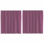 Cortinas de gasa con trabillas 2 uds morado 140x140 cm de , Cortinas y visillos - Ref: Foro24-4102291, Precio: 14,34 €, Descu...