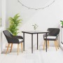 Conjunto de Comedor de Jardín 3 pcs Negro ratán sintético en Mesas de jardín | Comprar online en Foru.es