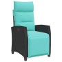 Silla de jardín reclinable con mesa auxiliar ratán negro de , Sillas de jardín - Ref: Foro24-4108279, Precio: 164,08 €, Descu...