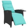 Silla de jardín reclinable con mesa auxiliar ratán negro de , Sillas de jardín - Ref: Foro24-4108279, Precio: 164,08 €, Descu...