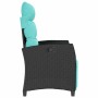 Silla de jardín reclinable con mesa auxiliar ratán negro de , Sillas de jardín - Ref: Foro24-4108279, Precio: 164,08 €, Descu...