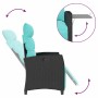 Silla de jardín reclinable con mesa auxiliar ratán negro de , Sillas de jardín - Ref: Foro24-4108279, Precio: 164,08 €, Descu...