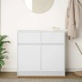 Aparador con cajón blanco 80x34x76 cm madera de ingeniería de , Aparadores - Ref: Foro24-861535, Precio: 88,74 €, Descuento: %