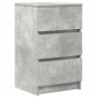 Mesilla de noche con 3 cajones gris hormigón 39x35x65 cm de , Mesitas de noche - Ref: Foro24-861343, Precio: 61,44 €, Descuen...