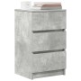 Mesilla de noche con 3 cajones gris hormigón 39x35x65 cm de , Mesitas de noche - Ref: Foro24-861343, Precio: 61,44 €, Descuen...