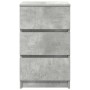 Mesilla de noche con 3 cajones gris hormigón 39x35x65 cm de , Mesitas de noche - Ref: Foro24-861343, Precio: 61,44 €, Descuen...