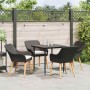 Conjunto de Comedor de Jardín 5 pcs Negro ratán sintético en Mesas de jardín | Comprar online en Foru.es