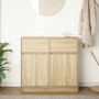 Aparador con cajón roble Sonoma 80x34x76 cm madera ingeniería de , Aparadores - Ref: Foro24-861537, Precio: 85,95 €, Descuent...