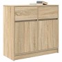 Aparador con cajón roble Sonoma 80x34x76 cm madera ingeniería de , Aparadores - Ref: Foro24-861537, Precio: 85,95 €, Descuent...