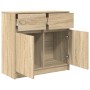 Aparador con cajón roble Sonoma 80x34x76 cm madera ingeniería de , Aparadores - Ref: Foro24-861537, Precio: 85,95 €, Descuent...