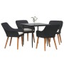 Conjunto de Comedor de Jardín 5 pcs Negro ratán sintético en Mesas de jardín | Comprar online en Foru.es