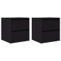 Mesillas de noche de pared 2 uds roble negro 38x34x40 cm de , Mesitas de noche - Ref: Foro24-861250, Precio: 84,60 €, Descuen...
