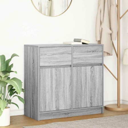 Aparador con cajón gris Sonoma 80x34x76 cm madera de ingeniería de , Aparadores - Ref: Foro24-861540, Precio: 88,03 €, Descue...