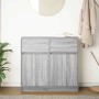 Aparador con cajón gris Sonoma 80x34x76 cm madera de ingeniería de , Aparadores - Ref: Foro24-861540, Precio: 88,03 €, Descue...