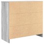 Aparador con cajón gris Sonoma 80x34x76 cm madera de ingeniería de , Aparadores - Ref: Foro24-861540, Precio: 88,03 €, Descue...