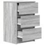 Mesillas de noche con 3 cajones 2 uds gris Sonoma 39x35x65 cm de , Mesitas de noche - Ref: Foro24-861348, Precio: 109,19 €, D...