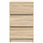 Mesilla de noche con 3 cajones roble Sonoma 39x35x65 cm de , Mesitas de noche - Ref: Foro24-861341, Precio: 72,26 €, Descuent...