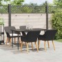 Conjunto de Comedor de Jardín 5 pcs Negro ratán sintético en Mesas de jardín | Comprar online en Foru.es