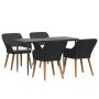 Conjunto de Comedor de Jardín 5 pcs Negro ratán sintético en Mesas de jardín | Comprar online en Foru.es