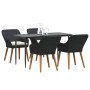 Conjunto de Comedor de Jardín 5 pcs Negro ratán sintético en Mesas de jardín | Comprar online en Foru.es
