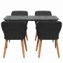 Conjunto de Comedor de Jardín 5 pcs Negro ratán sintético en Mesas de jardín | Comprar online en Foru.es