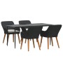 Conjunto de Comedor de Jardín 5 pcs Negro ratán sintético en Mesas de jardín | Comprar online en Foru.es
