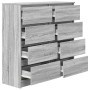 Aparador Sonoma gris 100x35x99 cm madera de ingeniería de , Aparadores - Ref: Foro24-3328494, Precio: 162,99 €, Descuento: %