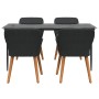 Conjunto de Comedor de Jardín 5 pcs Negro ratán sintético en Mesas de jardín | Comprar online en Foru.es