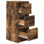 Aparador roble ahumado 29,5x34x76 cm madera de ingeniería de , Aparadores - Ref: Foro24-861638, Precio: 62,09 €, Descuento: %