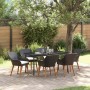 Conjunto de Comedor de Jardín 7 pcs Negro ratán sintético en Mesas de jardín | Comprar online en Foru.es