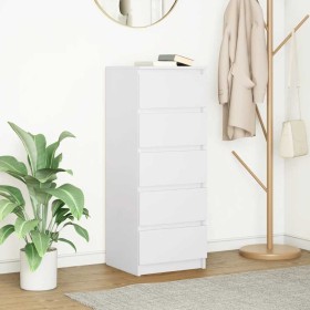 Aparador con cajones blanco 37,5x35x99 cm madera de ingeniería de , Aparadores - Ref: Foro24-861760, Precio: 97,53 €, Descuen...
