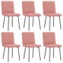 Sillas de comedor 6 unidades cuero sintético rosa de , Sillas de comedor - Ref: Foro24-3315490, Precio: 254,31 €, Descuento: %