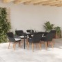 Conjunto de Comedor de Jardín 7 pcs Negro ratán sintético en Mesas de jardín | Comprar online en Foru.es