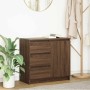 Aparador con cajón roble marrón 71x35x65 cm madera ingeniería de , Aparadores - Ref: Foro24-861577, Precio: 84,65 €, Descuent...