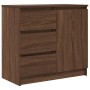 Aparador con cajón roble marrón 71x35x65 cm madera ingeniería de , Aparadores - Ref: Foro24-861577, Precio: 84,65 €, Descuent...
