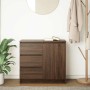 Aparador con cajón roble marrón 71x35x65 cm madera ingeniería de , Aparadores - Ref: Foro24-861577, Precio: 84,65 €, Descuent...