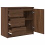 Aparador con cajón roble marrón 71x35x65 cm madera ingeniería de , Aparadores - Ref: Foro24-861577, Precio: 84,65 €, Descuent...