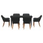 Conjunto de Comedor de Jardín 7 pcs Negro ratán sintético en Mesas de jardín | Comprar online en Foru.es