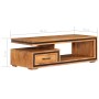 Mesa de centro de madera maciza de acacia 100x45x33 cm en Mesas de centro | Comprar online en Foru.es