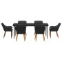 Conjunto de Comedor de Jardín 7 pcs Negro ratán sintético en Mesas de jardín | Comprar online en Foru.es
