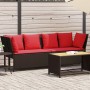 Sofá de jardín con cojines ratán sintético marrón de , Sofás de exterior - Ref: Foro24-4104129, Precio: 275,35 €, Descuento: %