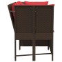 Sofá de jardín con cojines ratán sintético marrón de , Sofás de exterior - Ref: Foro24-4104129, Precio: 275,35 €, Descuento: %