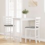 Taburetes de bar con cojines 2 uds madera maciza blanca caucho de , Taburetes de cocina - Ref: Foro24-4102541, Precio: 125,77...