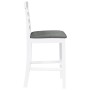 Taburetes de bar con cojines 2 uds madera maciza blanca caucho de , Taburetes de cocina - Ref: Foro24-4102541, Precio: 125,77...