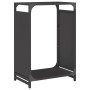 Leñero negro 44x28x65 cm Acero laminado en frío de , Bolsas y soportes de leña - Ref: Foro24-864195, Precio: 59,13 €, Descuen...